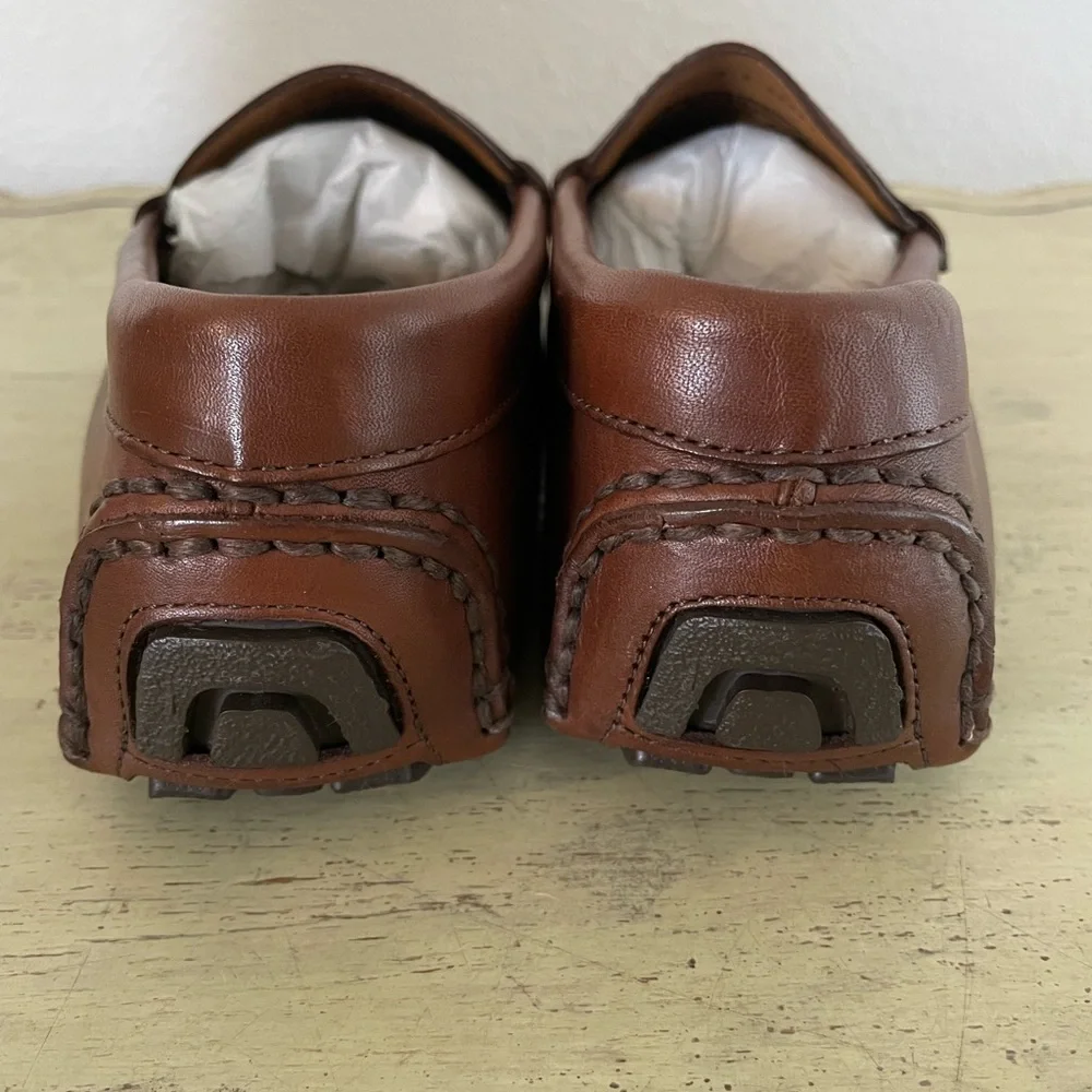 J. CREW Classic Leather Driving Shoes in Brown Size 9 1/2‎ M $178 AW685